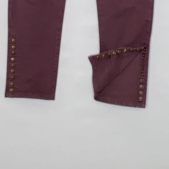Soft Surroundings Colorful Metro Leggings with Ankle Snaps in Burgundy - Small - Picture 5 of 8